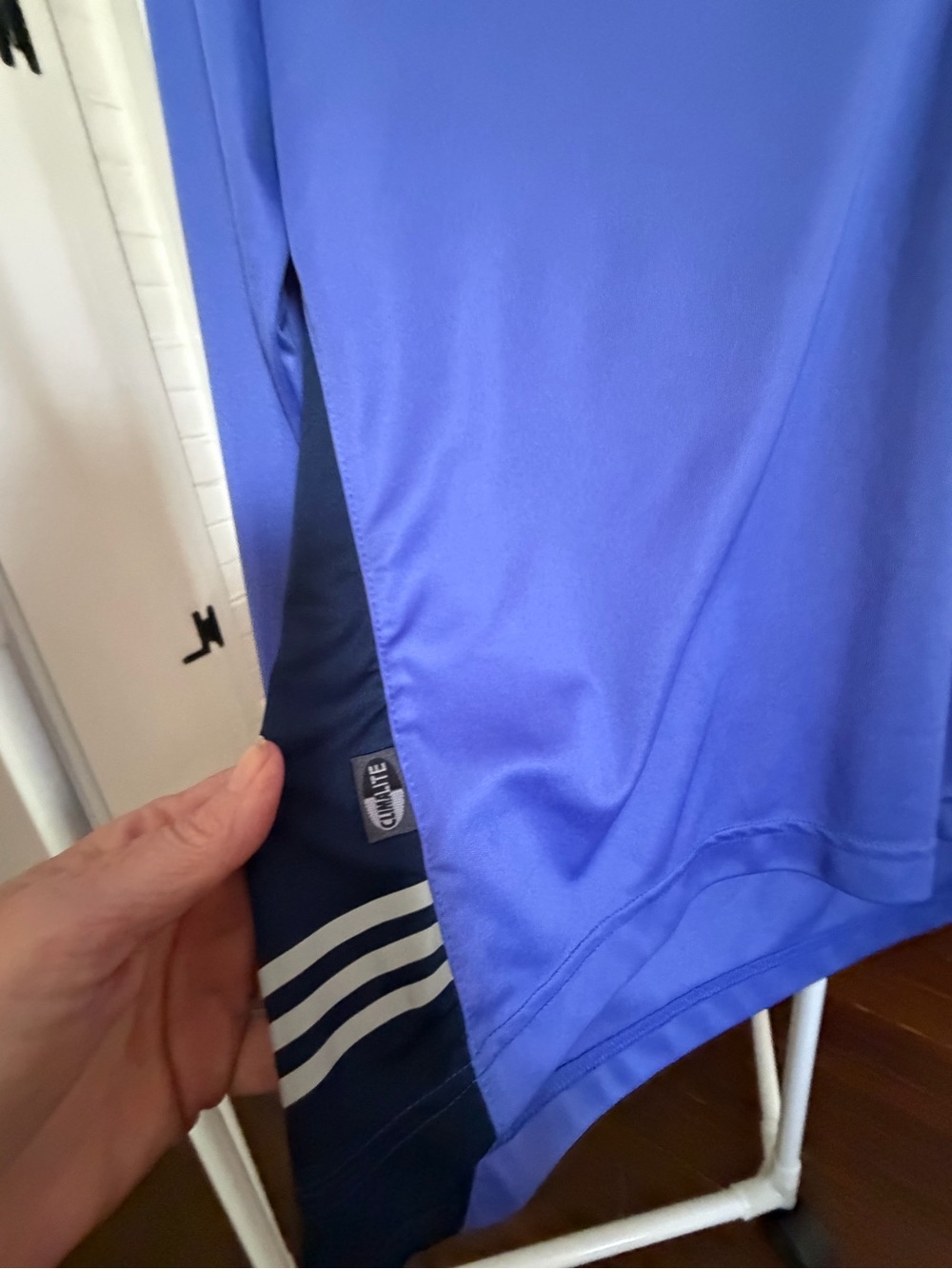 adidas Lavender Long-Sleeve Climalite Top with Quarter Zip, L, like new - Picture 6 of 9